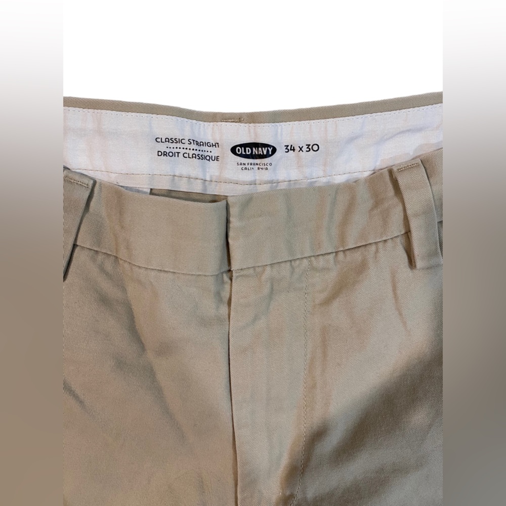 Men’s Classic Straight Old Navy Khaki Pants 34x30